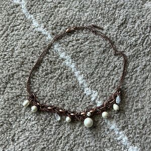 Kenneth Cole faux pearl chain necklace